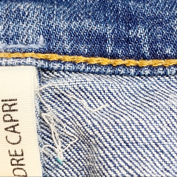 Rag & Bone The Dre Capri Boyfriend Denim Jeans In Ambra Raw Hem Size 26 - Picture 4 of 10